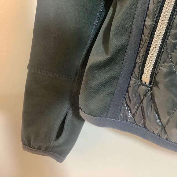 Jacket GGblue Black Quilted Front / Back Sz Small Stretch - Picture 5 of 11